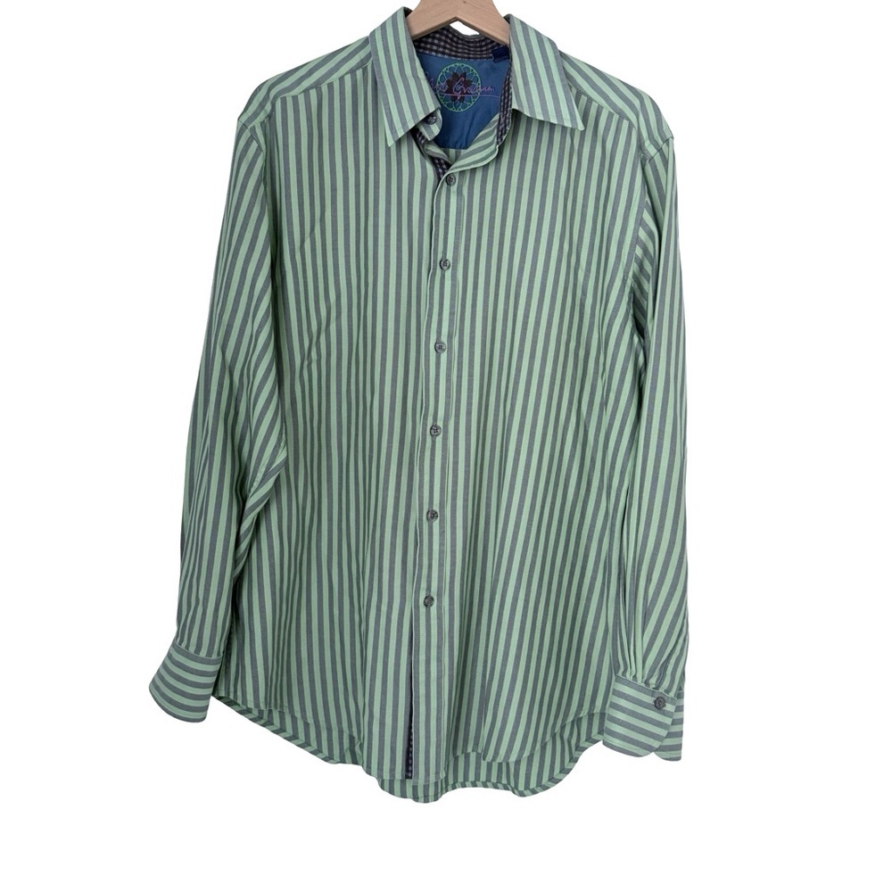 Robert Graham Striped Buttondown Shirt Sz L